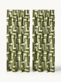 Ondoorzichtig chenille gordijn Felice met lusband, 2 stuks^Westwing Collection Online