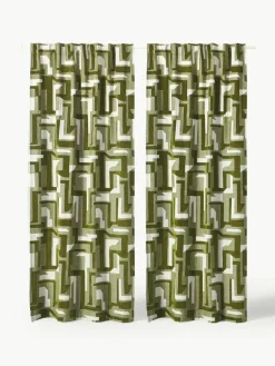 Ondoorzichtig chenille gordijn Felice met lusband, 2 stuks^Westwing Collection Online
