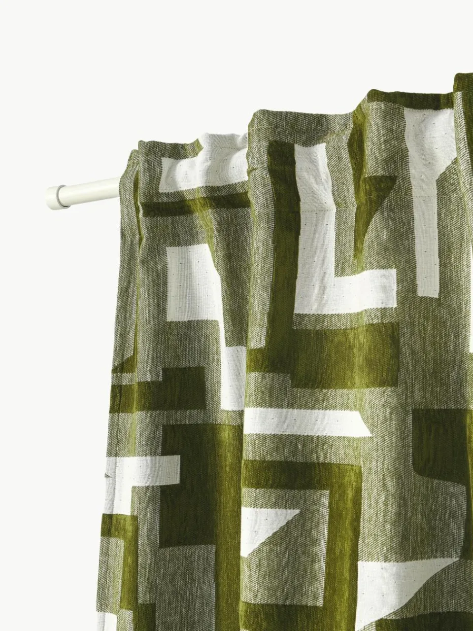 Ondoorzichtig chenille gordijn Felice met lusband, 2 stuks^Westwing Collection Online