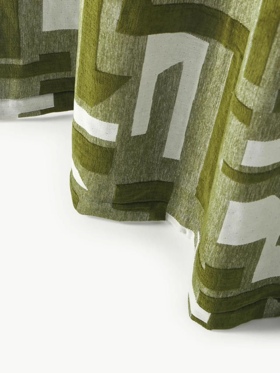 Ondoorzichtig chenille gordijn Felice met lusband, 2 stuks^Westwing Collection Online