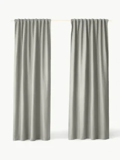 Ondoorzichtig gordijn Jensen met multiband, 2 stuks^Westwing Collection Fashion