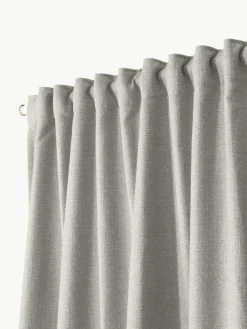 Ondoorzichtig gordijn Jensen met multiband, 2 stuks^Westwing Collection Fashion