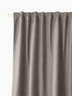 Ondoorzichtig gordijn Jensen met multiband, 2 stuks^Westwing Collection New