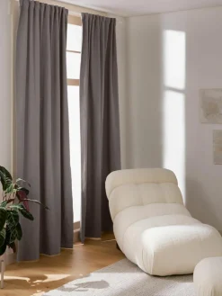 Ondoorzichtig gordijn Jensen met multiband, 2 stuks^Westwing Collection New