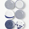Ontbijtbord Pacific blauw van porselein, 6-delig^ROYAL DOULTON Online