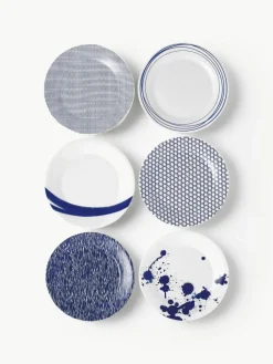 Ontbijtbord Pacific blauw van porselein, 6-delig^ROYAL DOULTON Online