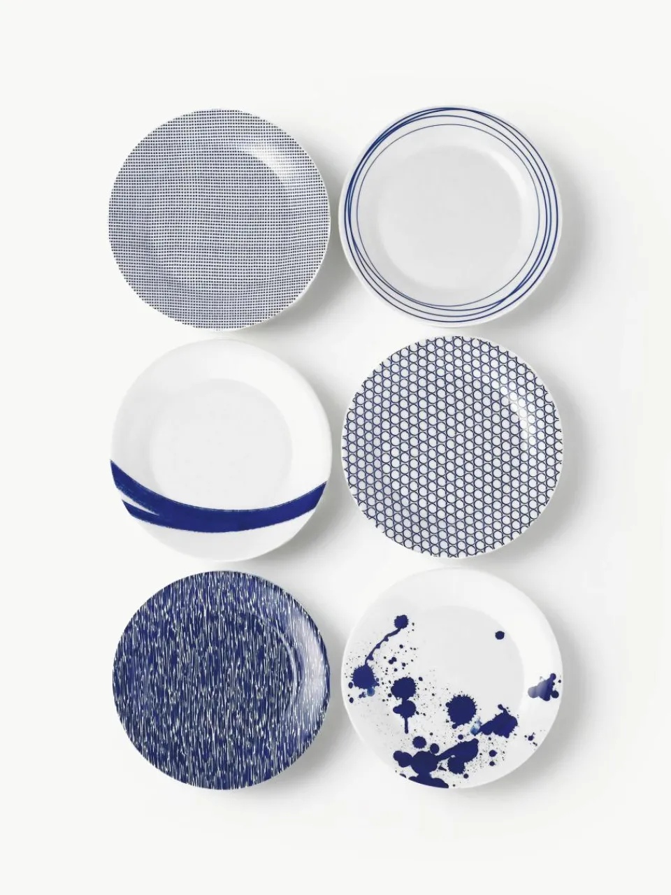 Ontbijtbord Pacific blauw van porselein, 6-delig^ROYAL DOULTON Online