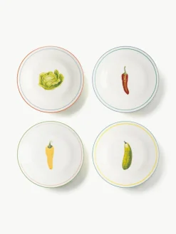 Ontbijtbord Vegetable van beenderporselein, set van 4^&k Amsterdam New