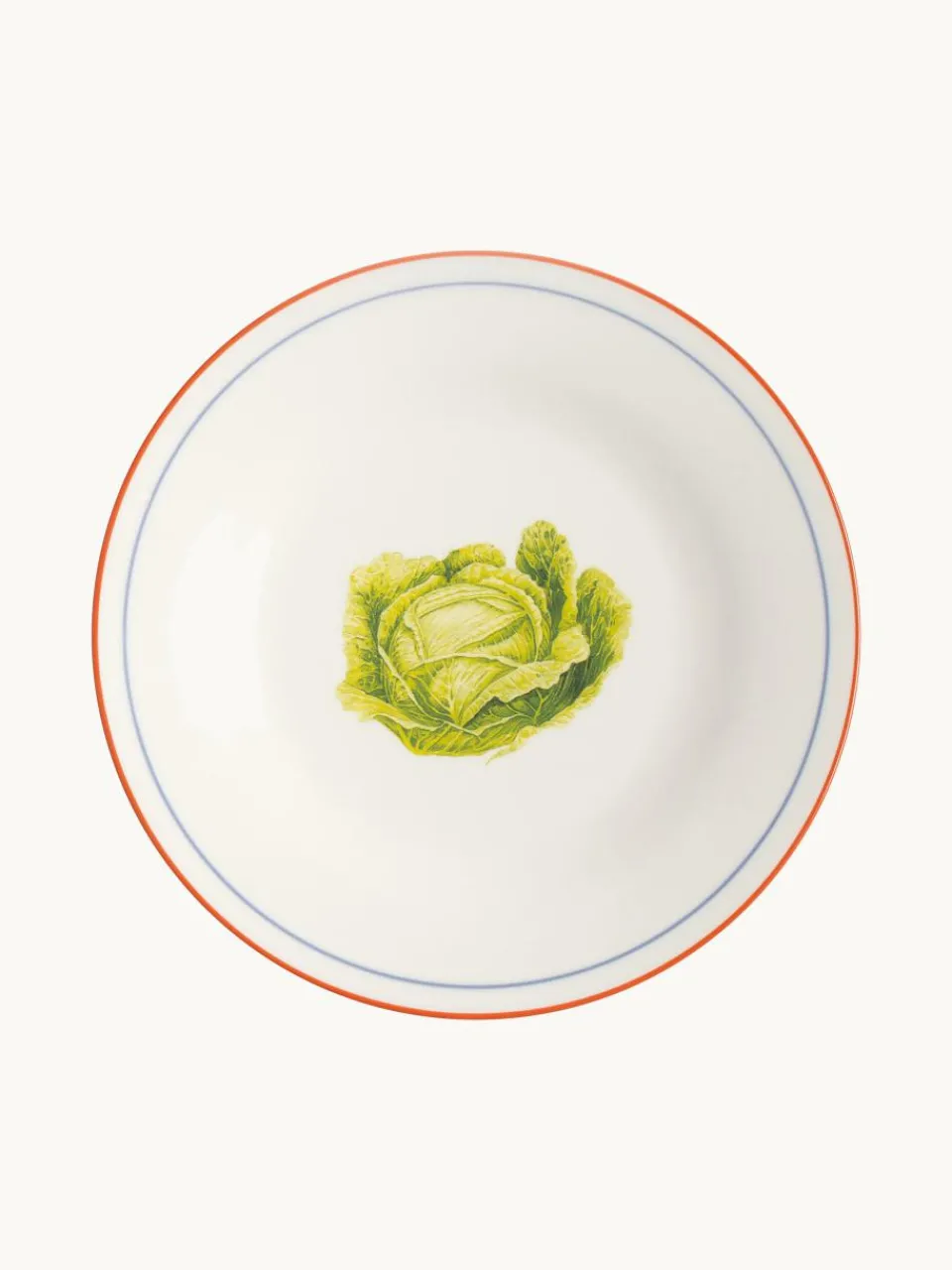 Ontbijtbord Vegetable van beenderporselein, set van 4^&k Amsterdam New