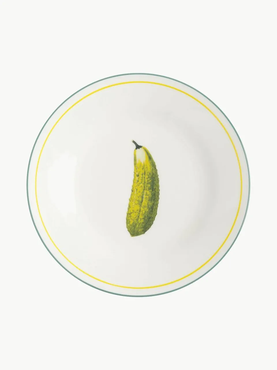 Ontbijtbord Vegetable van beenderporselein, set van 4^&k Amsterdam New