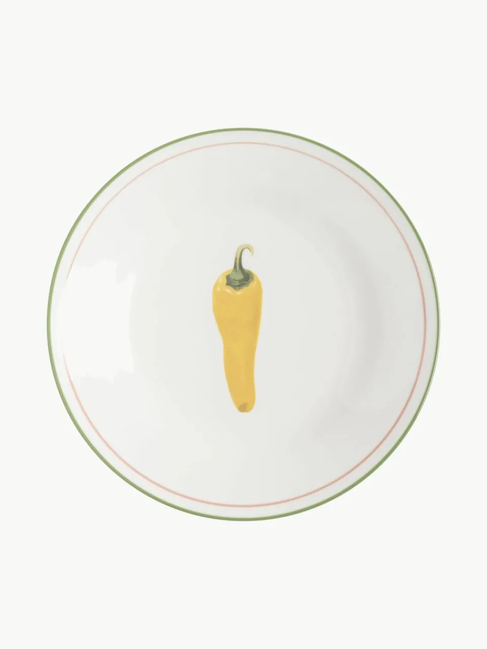 Ontbijtbord Vegetable van beenderporselein, set van 4^&k Amsterdam New