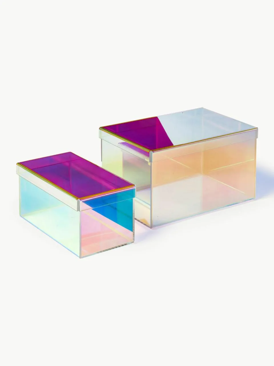 Opbergdozen Lacy van acrylglas, set van 2^Westwing Collection Fashion