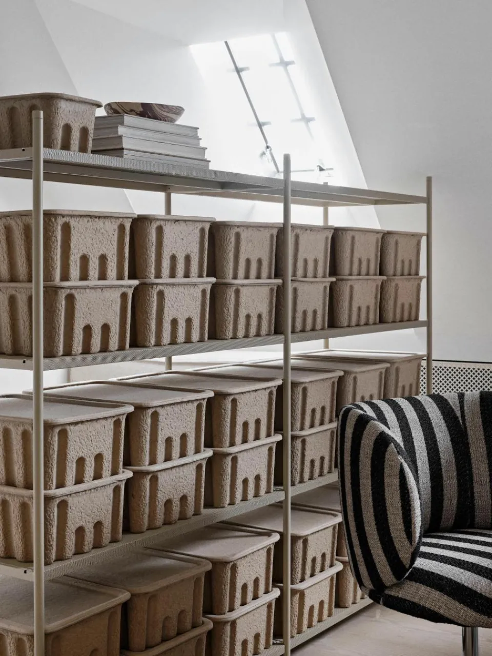 Opbergdozen Pulp van papierpulp, D 30 cm, 2 stuks^ferm LIVING Best