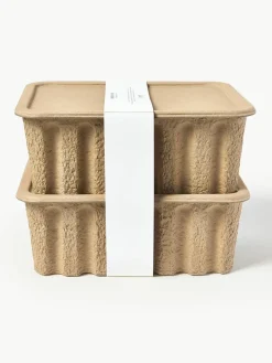Opbergdozen Pulp van papierpulp, D 30 cm, 2 stuks^ferm LIVING Best