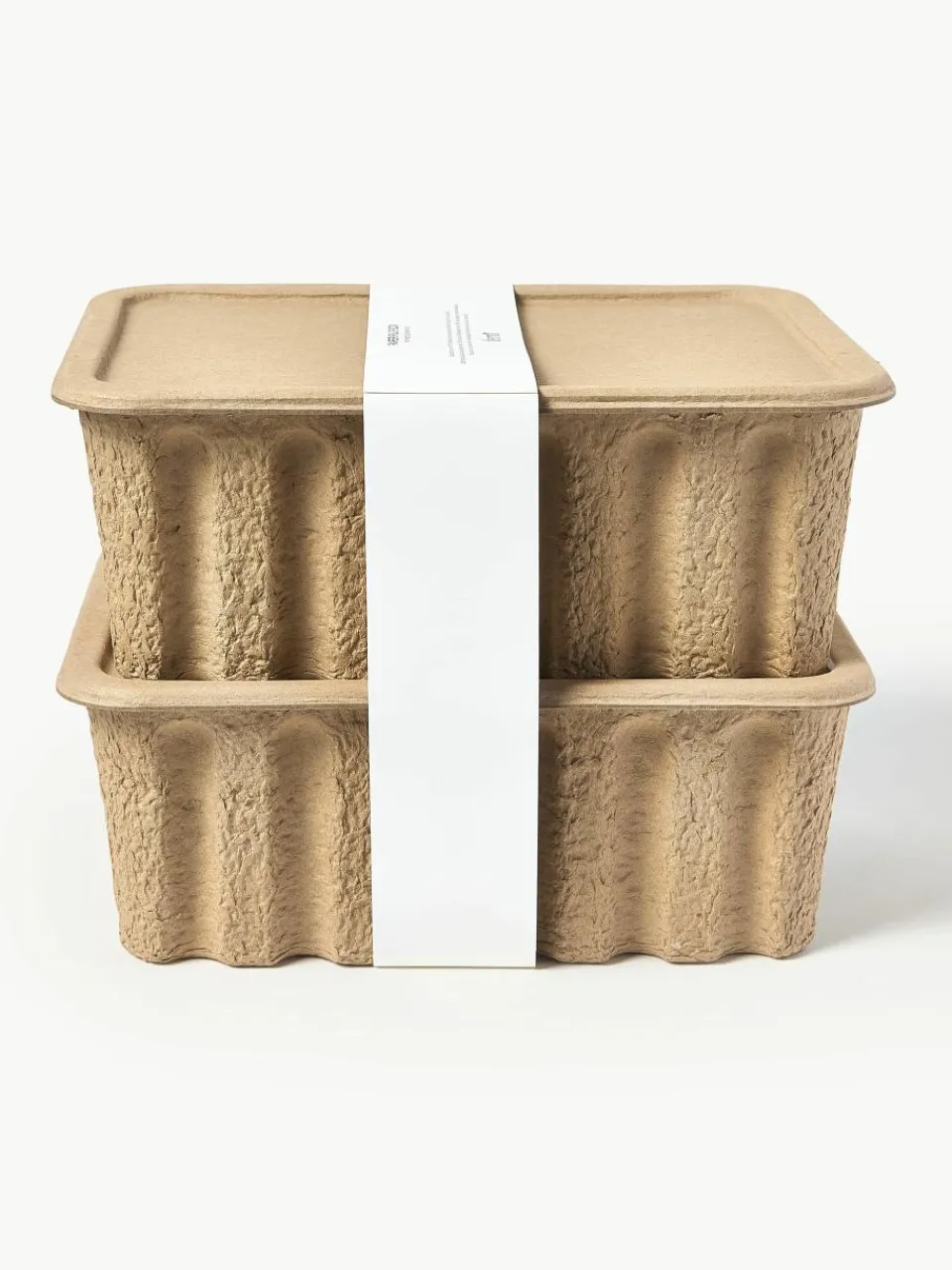Opbergdozen Pulp van papierpulp, D 30 cm, 2 stuks^ferm LIVING Best