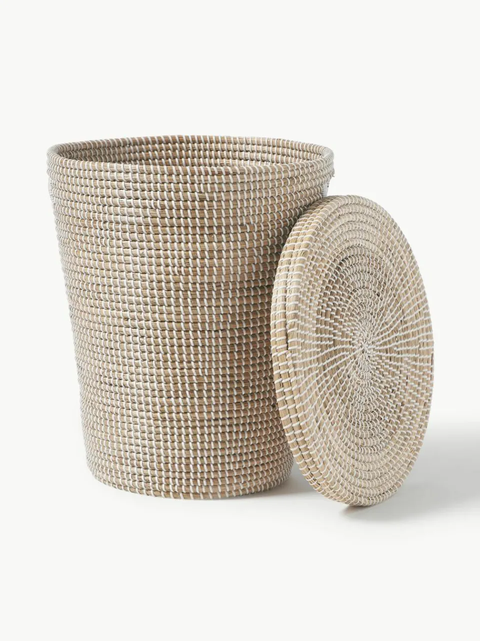 Opbergmand Aleya van zeegras met deksel^Westwing Collection New