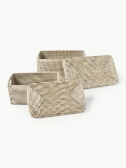 Opbergmanden Aleya van zeegras met deksel, set van 2^Westwing Collection Online