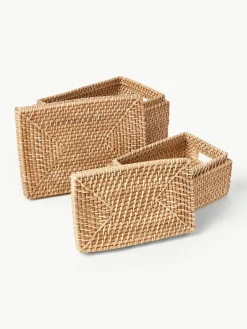 Opbergmanden Lurdes met deksel, 2-delig^Westwing Collection Discount