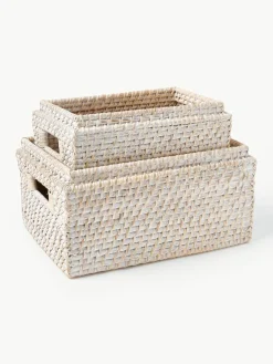 Opbergmanden Lurdes met deksel, 2-delig^Westwing Collection Discount