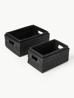 Opbergmanden Lurdes met deksel, 2-delig^Westwing Collection Fashion