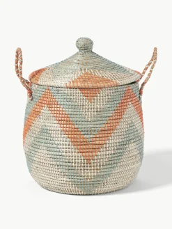 Opbergmanden Mija met deksel, set van 2^Westwing Collection Fashion