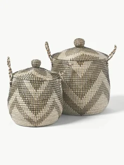 Opbergmanden Mija met deksel, set van 2^Westwing Collection Discount