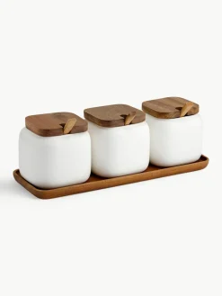 Opbergpotten Essentials met dienblad, set van 4^ladelle Sale