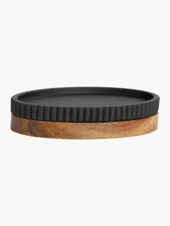 Ovaal zeepbakje Laura met houten decoratie^ANDREA HOUSE Outlet