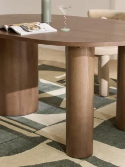 Ovale eettafel Dunia van eikenhout, 180 x 110 cm^Westwing Collection Fashion