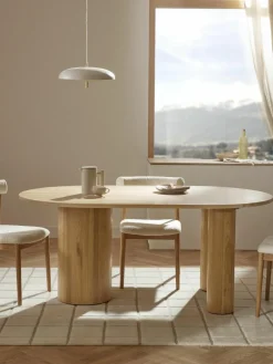 Ovale eettafel Dunia van eikenhout, 180 x 110 cm^Westwing Collection Sale