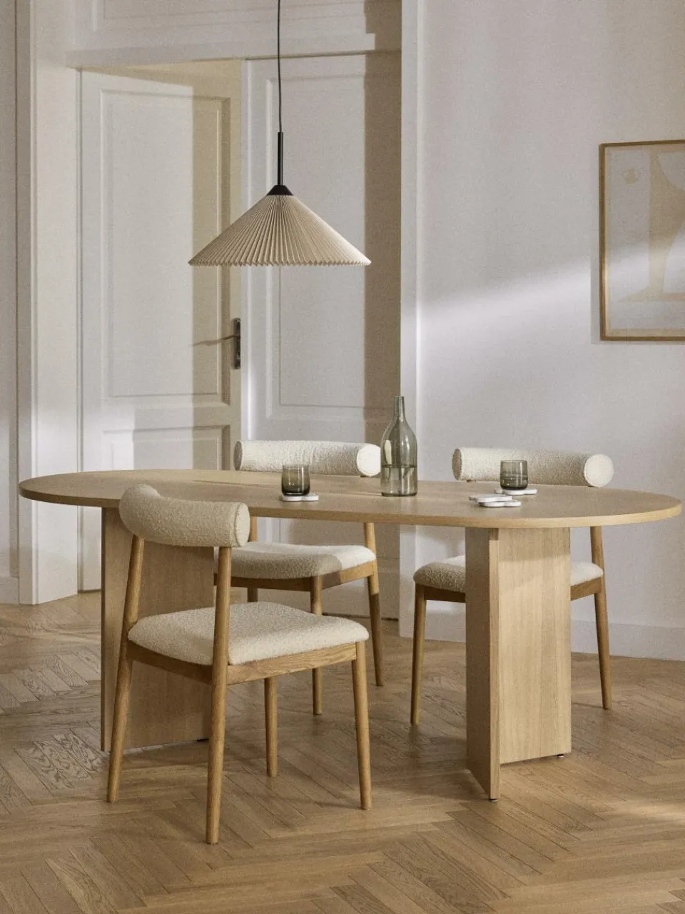 Ovale houten eettafel Toni, 200 x 90 cm^Westwing Collection Sale