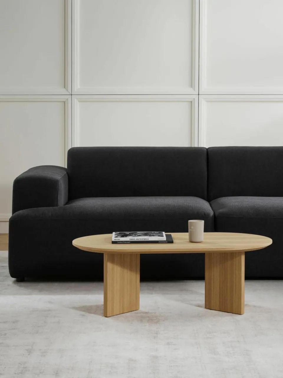 Ovale houten salontafel Toni^Westwing Collection New