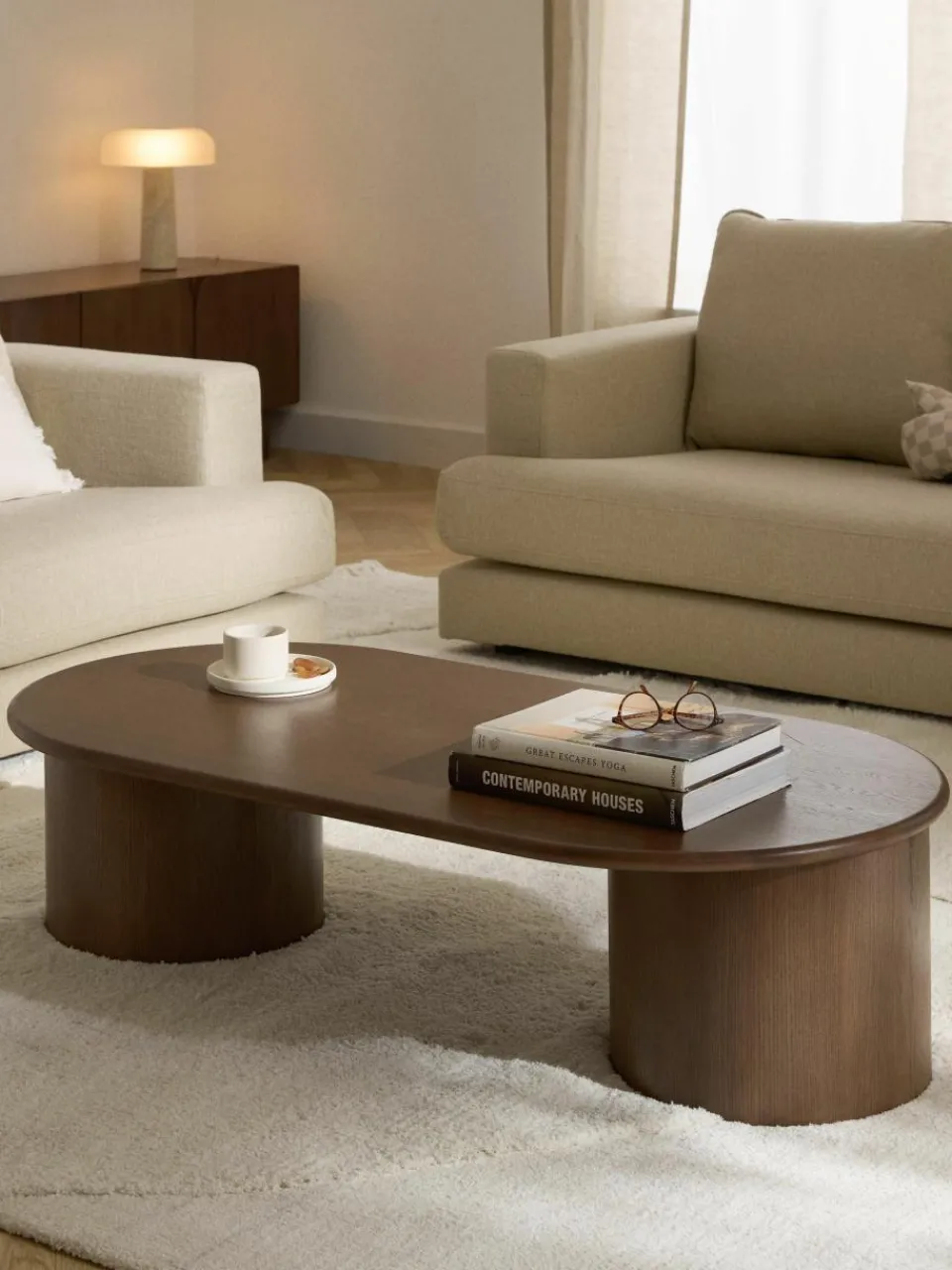 Ovale salontafel Didi van eikenhout^Westwing Collection Discount