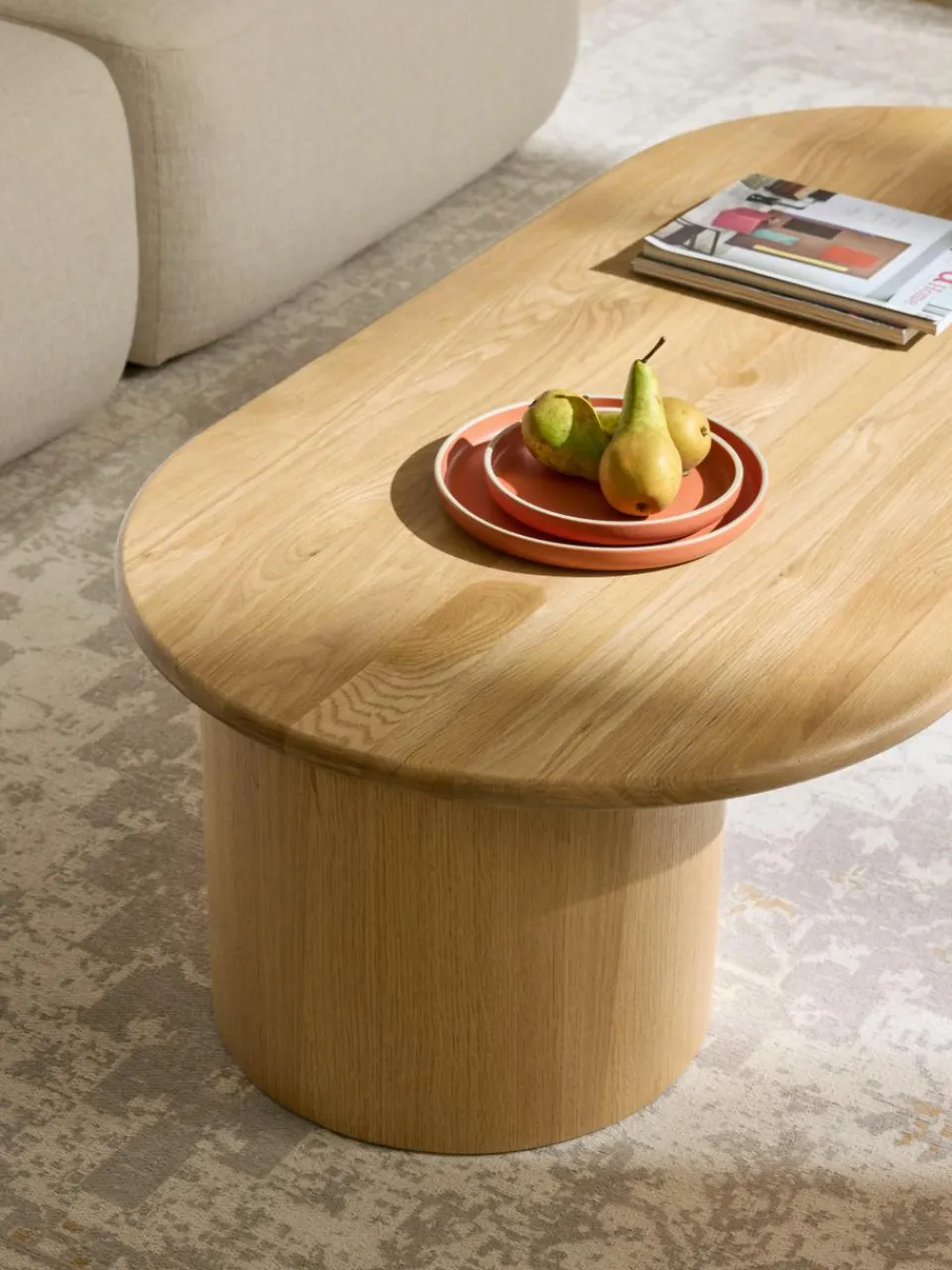 Ovale salontafel Didi van eikenhout^Westwing Collection Best