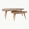 Ovale salontafel Sham van sheeshamhout, set van 2^Dutchbone Discount