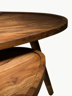 Ovale salontafel Sham van sheeshamhout, set van 2^Dutchbone Discount