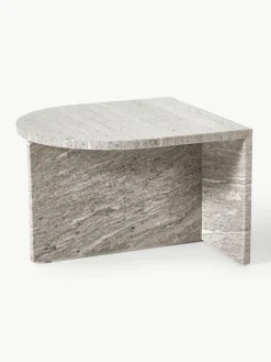 Ovale salontafels Leander van metaal en marmer, set van 2^Westwing Collection Outlet