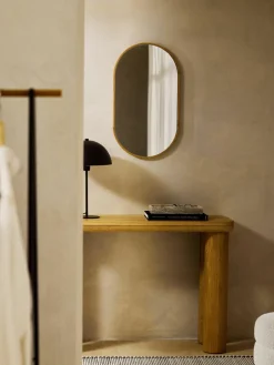 Ovale wandspiegel Avery met eikenhouten lijst^Westwing Collection Clearance