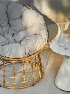 Papasan stoel Molly van kunststoffen vlechtwerk en met stoelkussen^Bizzotto Online
