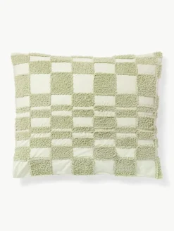 Perkal katoenen kussenhoes Scout met getufte decoratie^Westwing Collection Online