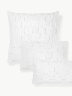 Perkal katoenen kussenhoes Scout met getufte decoratie^Westwing Collection Hot