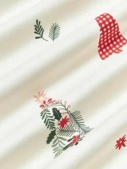 Perkalkatoenen dekbedovertrek Pine^Westwing Collection New