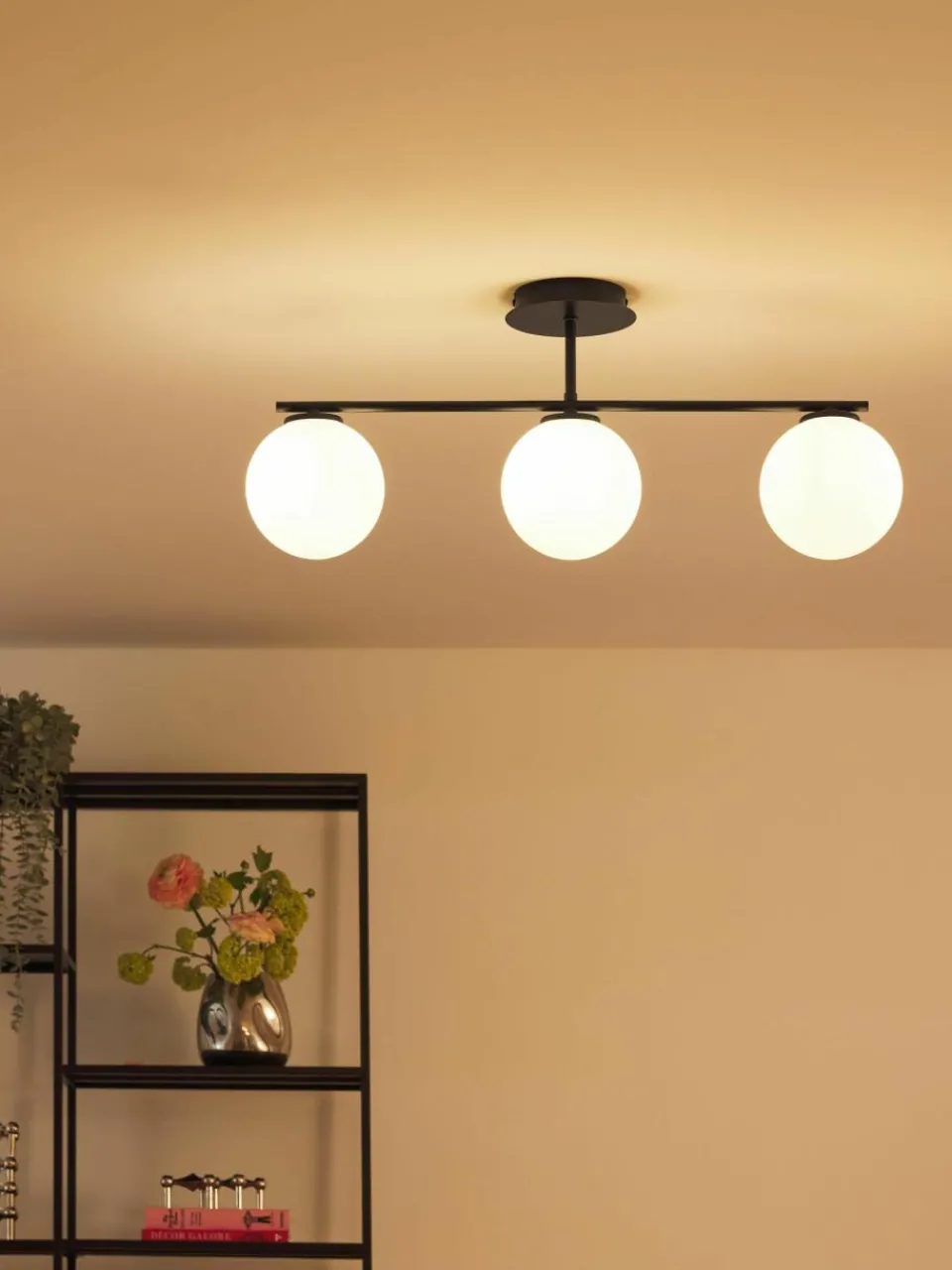 Plafondlamp Atlanta van opaalglas^Westwing Collection New