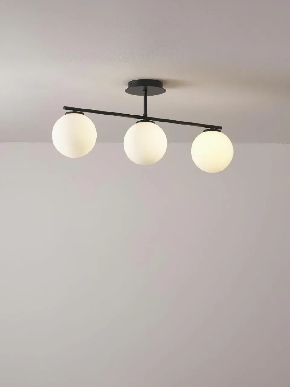 Plafondlamp Atlanta van opaalglas^Westwing Collection New