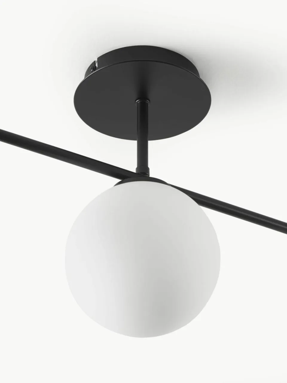 Plafondlamp Atlanta van opaalglas^Westwing Collection New