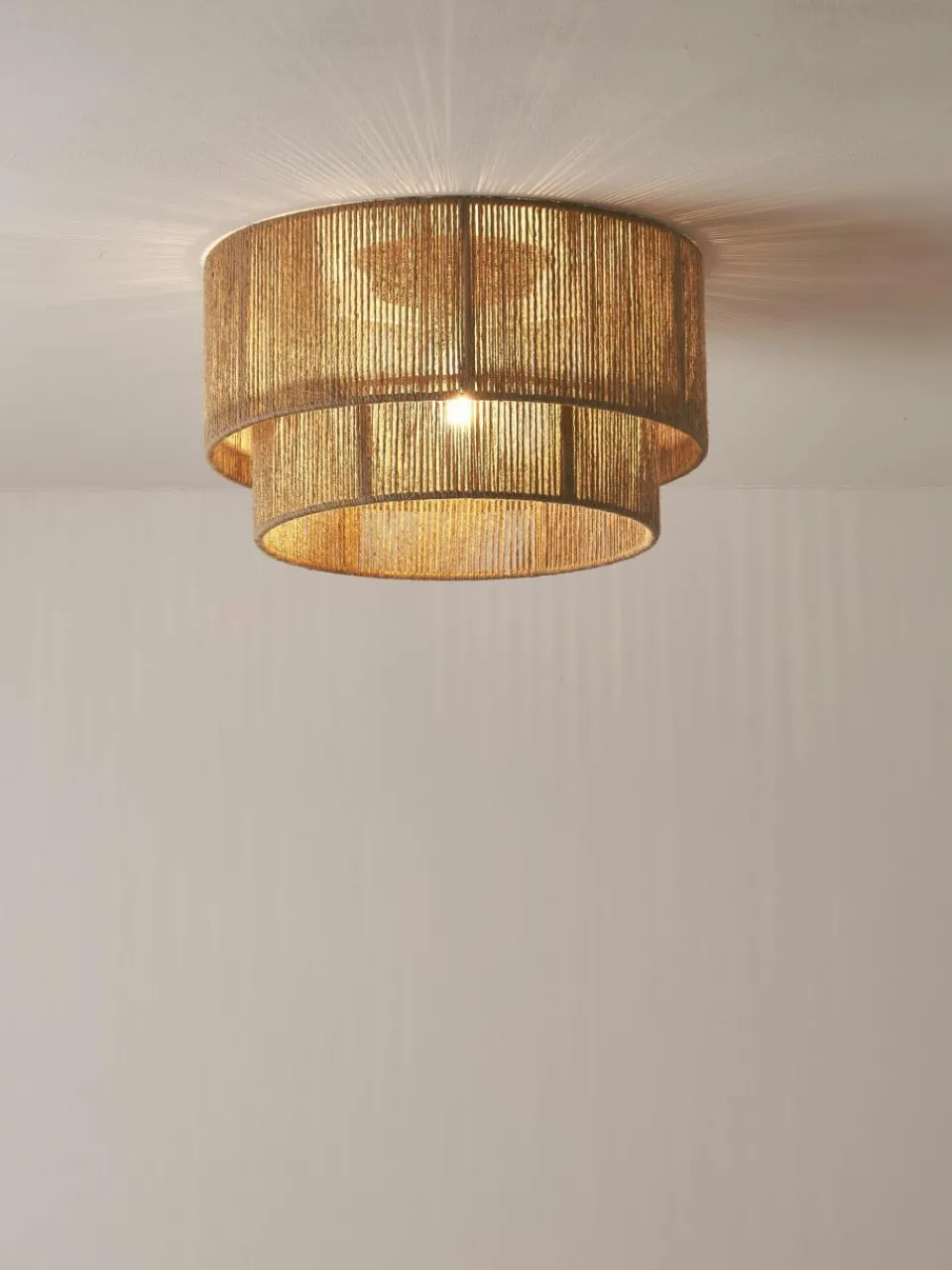 Plafondlamp Cecillia van jute^Westwing Collection Online