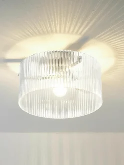 Plafondlamp Emmi van geribbeld glas^Westwing Collection Outlet