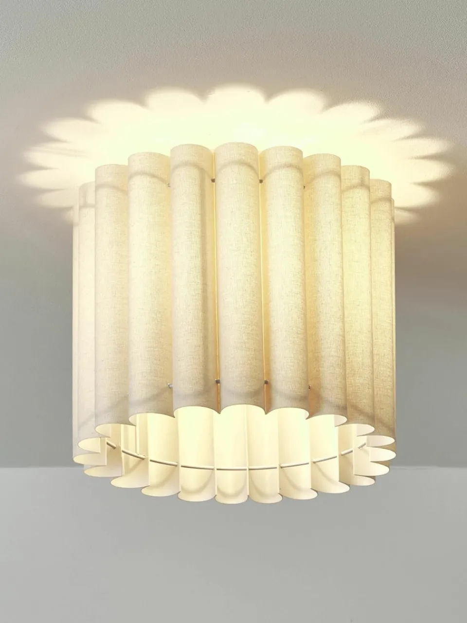 Plafondlamp Lucina van linnen^Westwing Collection Discount