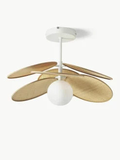 Plafondlamp Milani met decoratie uit natuurlijke vezels^Westwing Collection Discount