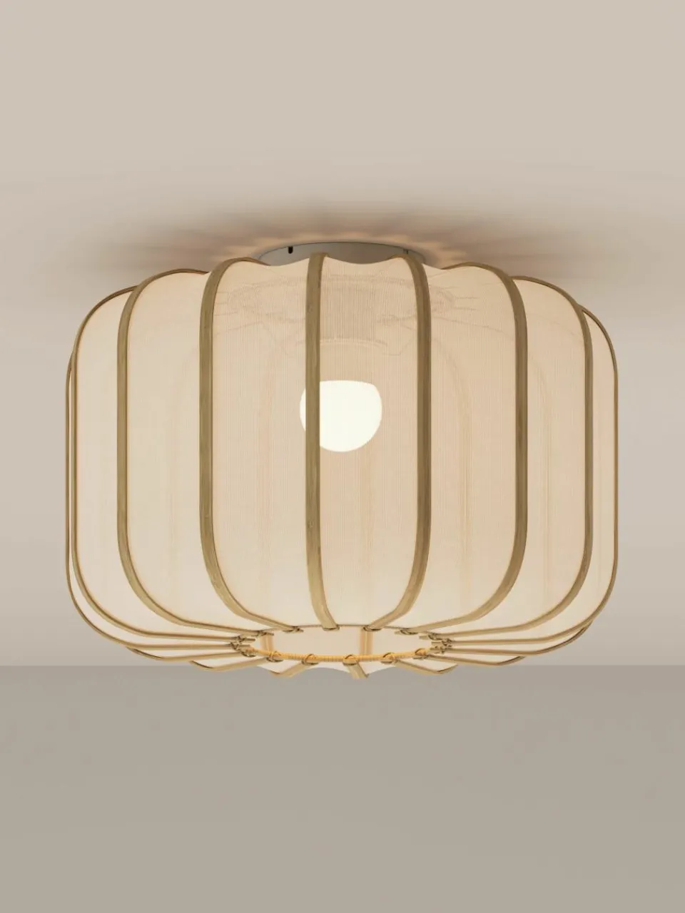 Plafondlamp Salma van bamboehout^Westwing Collection Discount